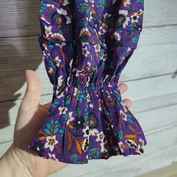 Band of the Free Purple Floral Crop Top, Size S. NWT - Picture 3 of 8